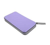 CALLARON Custodia Rigida Porta CD in Plastica per 80 Dischi, Organizer Compatto Viola con Cerniera, Custodia Protettiva da Viaggio per CD e Dvd, per Auto e Casa