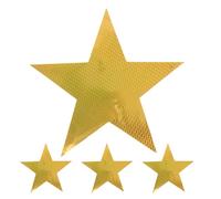 CALLARON Decoro Stella a Cinque Punte a Mano Giallo in Feltro 4 Pezzi
