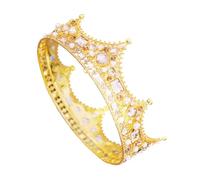 CALLARON Diadema Di Perle Tiara Delle Fate Regina Nuziale Decorazioni Addio Al Nubilato Futura Sposa Nozze Da Sposa D'oro