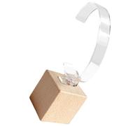 CALLARON Espositore per Orologi in Legno Faggio con Base Quadrata Supporto Compatto per Portaorologi per e Negozio Salvaspazio e Antigraffio