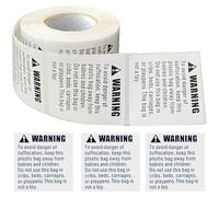 CALLARON Etichette Autoadesive Soffocamento 500 Pezzi 50X50Mm Avviso Sicurezza Ragazzo Ragazza per Sacchetti Imballaggio