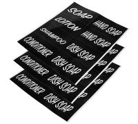 CALLARON Etichette per Bottiglie di Sapone Impermeabili e Rimovibili, Adesivi per Dispenser da Bagno, 3 Fogli Autoadesivi per Shampoo e Lozione