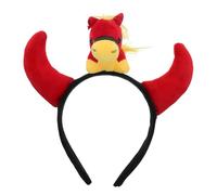 CALLARON Fascia per Chioma a Forma di Cavallo in Peluche Rossa Copricapo Corna Animali per Cosplay e Feste del Capodanno Cinese 2026 Accessori per Chioma per e Adulti per Evento di