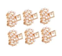 CALLARON Fermagli Per Chioma Perle 6 Pezzi Mini Mollette Antiscivolo Piccole Clip Artiglio Per Donne Accessori Chioma Portatili Per Acconciature Quotidiane