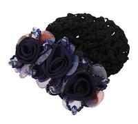 CALLARON Fermaglio per Chioma a Forma di Fiore da Donna e Ragazza, Retina per Chignon Singola, Copri Panino Morbido e Leggero per Balletto, Lavoro e Uso Quotidiano