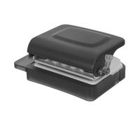 CALLARON Foratrice per Carta 6 Fori in Metallo Nero, Leggera e Facile da Usare, Adatta per Casa e Scuola Diametro Foro 5,5mm e Distanza 9,5mm