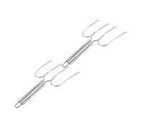 CALLARON Forchetta Lunga per Barbecue in Acciaio Inossidabile 2 Pezzi Impugnatura Confortevole per Arrosti di Tacchino e Agnello All'aperto