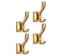 CALLARON Ganci Appendiabiti da Ingresso in Lega di Alluminio Oro, 4 Pezzi, Buona Capacità di Carico e Facile Installazione, Stile Semplice e Classico per Casa