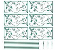 CALLARON Graticcio per Piante Rampicanti da Interno e Giardino, Supporto Decorativo Verde in Fibra di Vetro e Plastica, Protezione e Sostegno la Crescita delle Piante, Confezione da 6