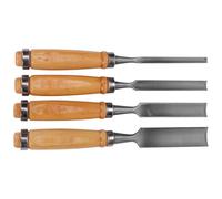 CALLARON Hand Carving Chisel Set in Acciaio con Manico in Legno, 4 Pezzi con Diverse Lame Resistenti, Kit per Officina di Intaglio Legno e Hobbisti
