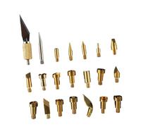 CALLARON Kit 22 Pezzi Punte per Pirografo in Rame per Lavorazione Pelle e Legno Design Unico per Decorazioni a Linea Singola e Fai da Te