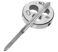 CALLARON Kit Maschio e Filiera in Metallo Argento Passo Grosso e Fine, Include Portamatrici, per Riparazioni