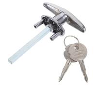 CALLARON Kit Serratura Porta Garage Maniglia a T e Blocco Albero, Serratura Sostitutiva in Metallo per Apertura Manuale di Emergenza, Compatibile Apriporta, Uso per Porte Basculanti