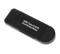 CALLARON Lettore Schede Type-c Nero in Abs, Adattatore Versatile per Leggere Dati e Foto da Mp3 e Telefoni Mobili, Compatibile Computer Portatili