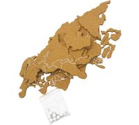 CALLARON Mappa Mondo in Sughero Set Autoadesivo Bacheca per Segnare Viaggi e Messaggi in Ufficio Personale