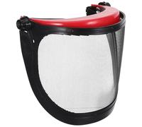 CALLARON Maschera Protettiva da Giardino in Filo Metallico e Plastica, Rossa, Confortevole e Traspirante, per Taglio Dell’area Verde e Lavorazione del Legno