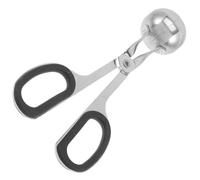 CALLARON Nero Manico in Polpette Inossidabile per in Gomma Strumento Formare Polpette Rotonde e Scolare Cucina Brodo, per Cucina Domestica