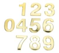 CALLARON Numeri Adesivi Autoadesivi per Porta 10 Pezzi Colore Oro in Plastica Abs Impermeabili per Appartamenti e Spazi Esterni