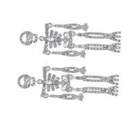 CALLARON Orecchini Pendenti Scheletro con Gothic Brillanti per Leggeri e Lussuosi per Halloween e Feste