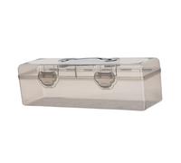 CALLARON Organizer e Manico Portatile in Plastica Rettangolare Trasparente con Grande Capacità per Utensili da Cucito e Forniture Artistiche, per Spostamenti tra Stanze e Progetti