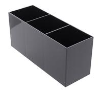 CALLARON Organizer per Pennelli Make Up in Plastica Nera, Contenitore da Scrivania Tre Scomparti, Salvaspazio la Classificazione di Penne e Prodotti la Cura della Pelle