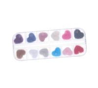 CALLARON Ornamenti Fai Da Te Per Manicure Peluche 12 Pezzi Magneti Staccabili Decorazioni Nail Art 3d a Forma Di Cuore Di Pesca Per Feste e Carnevale