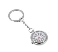 CALLARON Orologio Portachiavi da Infermiera in Quarzo Argento Specchio in Vetro, Pratico e Funzionale per Lavoro in Ospedale
