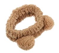 CALLARON Orso Orecchio Simpatico Orso Fascia Cerchio Per in Peluche Fascia Per Il Trucco Dell'orso Fascia Per La Testa Dell'orso Testa D'orso Carino Spa Tessuto Khaki