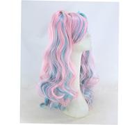 CALLARON Parrucca a doppia clip di tigre parrucche parrucca riccia da donna a due code di cavallo per le donne in fibra ad alta temperatura da donna