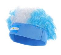 CALLARON Parrucca Da Tifoso Di Calcio Con Design Nazionale Costume Da Clown Per Feste Accessorio Per Eventi Sportivi e Cosplay Parrucca Creativa Con Fascia Per