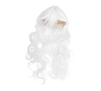 CALLARON Parrucche Per Cosplay Stile Lolita Capelli Lisci Lunghi Con Frangia Accessorio Per Capelli Donna Colore Bianco Chiaro