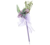 CALLARON Penna a Sfera Bouquet Fiori Artificiali Lunga, Delicata | Tessuto e Plastica, Funzione Multipla e Conservazione, Idea Regalo per Amici, Colore Porpora