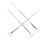 CALLARON Pennelli per Maschere Viso a Ventaglio Manico, Set da 3 Pezzi in Setole Sintetiche Bianche per Applicazione Uniforme di Maschere Fai da Te, Strumenti di Cura della Pelle