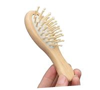 CALLARON Pettine in Legno Cuscino D’Aria, Mini Formato Portatile, Scioglie i Nodini e Massaggia Capelluto, per Ragazze e Donne
