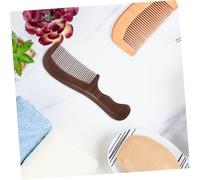 CALLARON Pettine Legno Santal con Doppia Impugnatura Curva Antistatici per Del Capelluto e Styling Pettine Ergonomico per Riduzione Noduli e Lisci