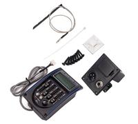 CALLARON Pickup per Chitarra Preamplificato 4 Bande Eq, Pickup Piezo con Accordatore Digitale, Display Lcd, Controllo Volume, Bassi, Alti e Presenza, Nero, Plastico