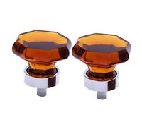 CALLARON Pomelli Ottagonali in Cristallo Artificiale 36X27 MM 2 Pezzi Maniglie per Mobili da Cucina e Armadietti Uso Residenziale