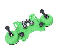 CALLARON Posizionatore per Foratura a Doppia Ventosa in Acciaio Legato e Plastica Verde, Portatile e Facile da Usare la Lavorazione del Legno e L'installazione delle Porte