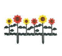 CALLARON Recinzione Giardino Piccola in Plastica con Pannelli Decorativi Girasole Flessibile e Resistente per Aiuole e Piante da Esterno Supporto Rampicanti Facile da Installare