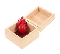 CALLARON Scatola a Forma di Cuore Decorazione Versatile in Resina e Legno Beige con Cuore Anatomico Realistico per Scherzi e Arredamento Ufficio o Area Gioco