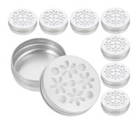 CALLARON Scatola Porta Deodorante per Ambienti in Alluminio 60Ml Coperchio a Vite Diffusore di Oli Essenziali Compatto per Aromaterapia e Addestramento Olfatto Cani Confezione da 10