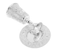 CALLARON Set 1 Calice da Vino dello Shabbat in Metallo Placcato Stelo Alto, Coppa per Offerte e Benedizioni Festive Ebraiche, Bicchiere Sacro per Shabbat e Feste Judaiche