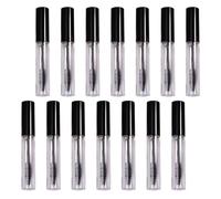 CALLARON Set 14 Pezzi Contenitori Mascara Vuoti 4ml con Coperchio Nero, Flaconi Trasparenti Ricaricabili per Mascara Fai da Te, Bottiglie Resistenti e Pratiche per Trucco Professionale