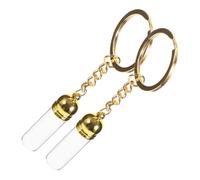 CALLARON Set 2 Bottiglie Di Profumo Vuote in Vetro Con Portachiavi Mini Bottiglie Di Profumo Ricaricabili Con Tappo Ermetico Da Viaggio Per Oli Essenziali e Profumi