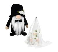 CALLARON Set 2 Pezzi Bambole Peluche Sposi senza Volto Decorazioni per Feste di Matrimonio Centrotavola per Matrimonio Ornamenti Gnomi da Tavolo Regalo per Sposi