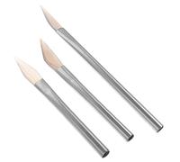 CALLARON Set 3 Pezzi Brunitoio in Agata Manico in Acciaio Inox per Levigare e Lucidare Gioielli, Strumento Fai da Te per Creazione Bigiotteria, per Lucidatura e Rifinitura Artigianale
