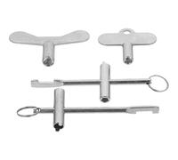 CALLARON Set 4 Pezzi Chiave a Foro Triangolare in Lega di Zinco per Valvole Acqua e Metano, Strumento Idraulico di Spurgo per Riscaldamento e Quadri Elettrici, Uso Industriale e Domestico