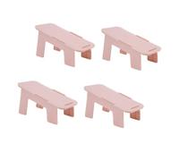 CALLARON Set 4 Pezzi Portascarpe Rosa a Doppio Strato Smontabile, Organizzatore Scarpiera Salvaspazio per Casa e Ingresso, Mobile Ripiani Resistente e Compatto