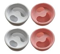 CALLARON Set 4pezzi Bacinella Manicure in Plastica Abs Resistente Esfoliante per Rimozione Smalto Semipermanente per Self-manicure e Salone Professionale Colore Casuale