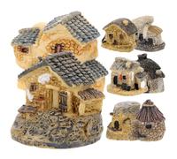 CALLARON Set 8 Casette in Resina per Decorazioni Natalizie e Micro Paesaggi, Ornamenti per Casa da Giardino e Arredamento Scrivania, Accessori per Piccoli Spazi Stile Casuale